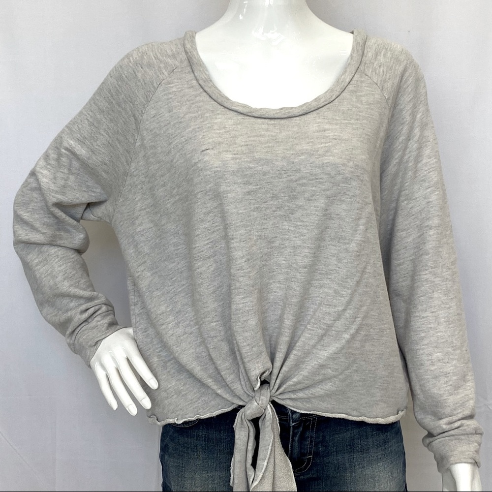 VINTAGE HAVANA TIE FRONT SWEATSHIRT